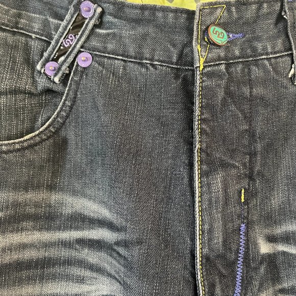 Lot 29 Embroidered Riddler Jeans Sz 34x31 DC Comics Rare Batman Denim - Picture 4 of 11